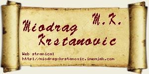 Miodrag Krstanović vizit kartica